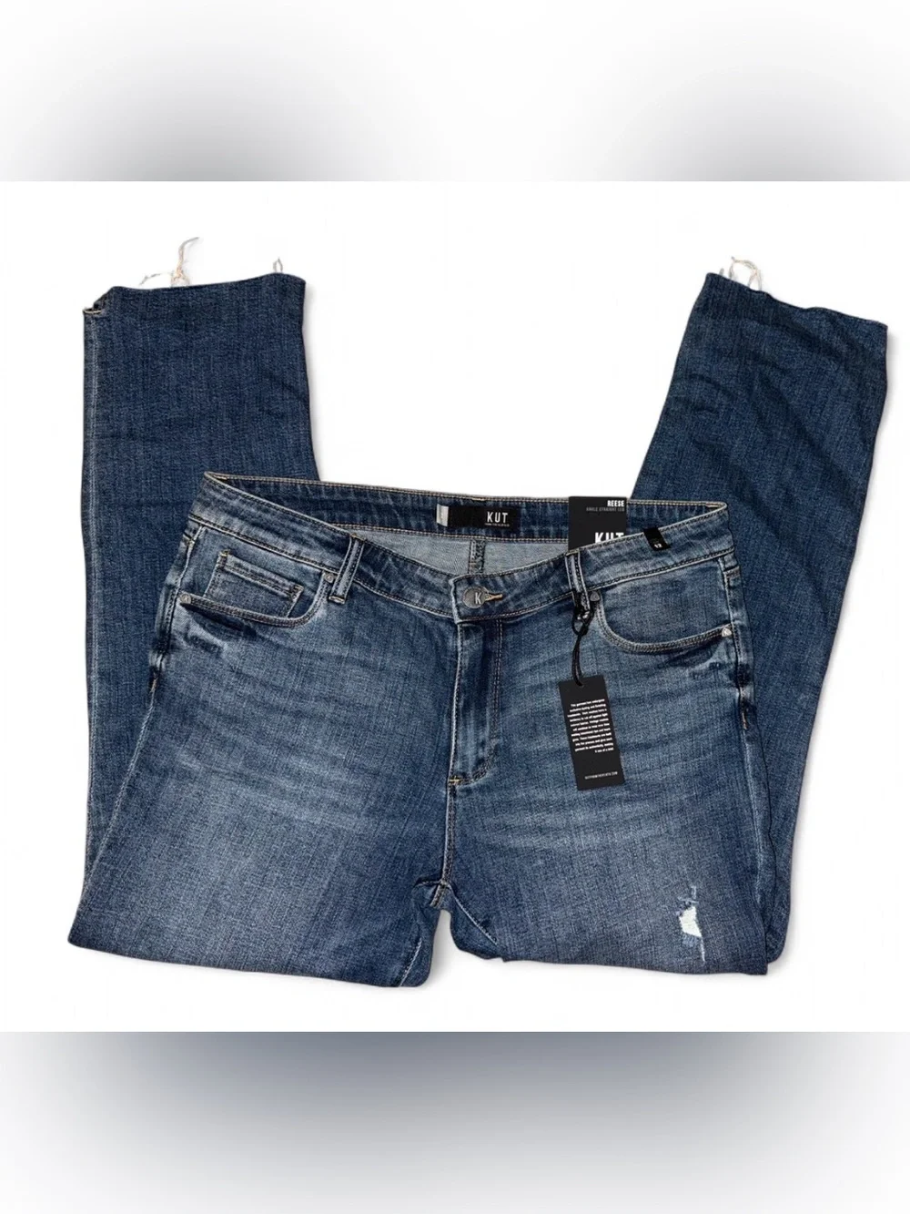 KUT from the Kloth Reese Ankle Straight Leg Jeans Size 12